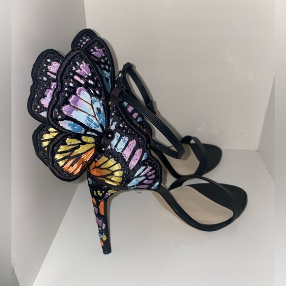 Sophia Webster Chiara embroidered Rainbow Butterfly Heels - Picture 5 of 9